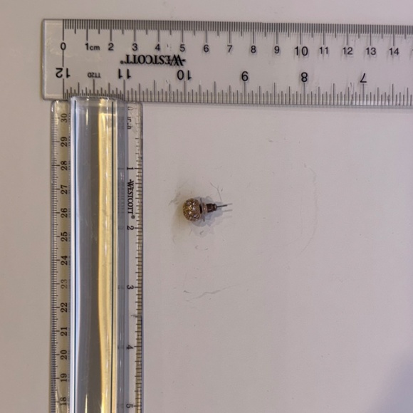 Round Rhinestone Interview Studs - Picture 3 of 3